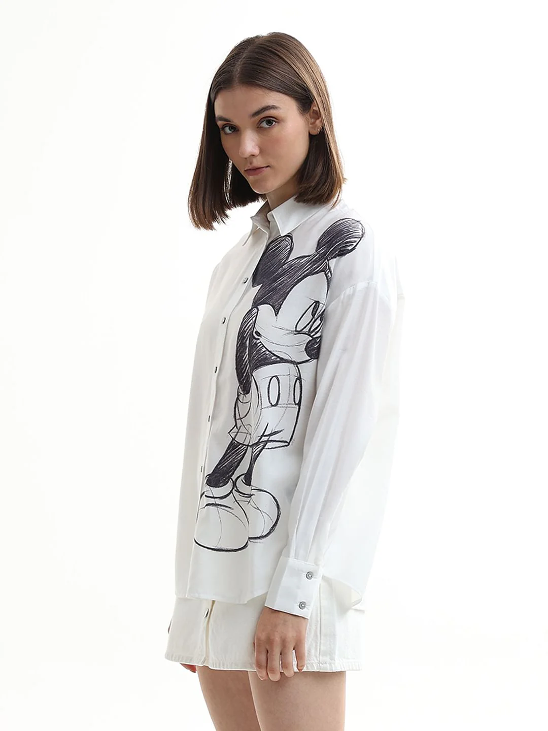 Mickey White Printed Shirt - Image 6