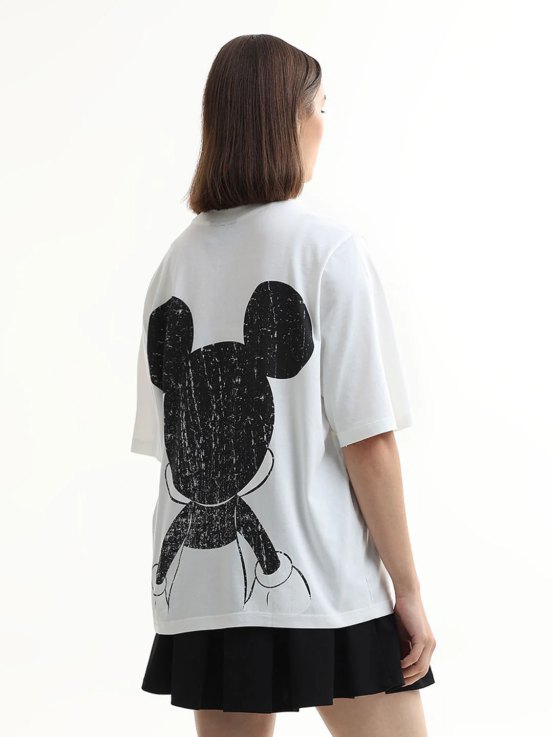 Mickey White Printed Unisex Oversized T-Shirt - Image 15