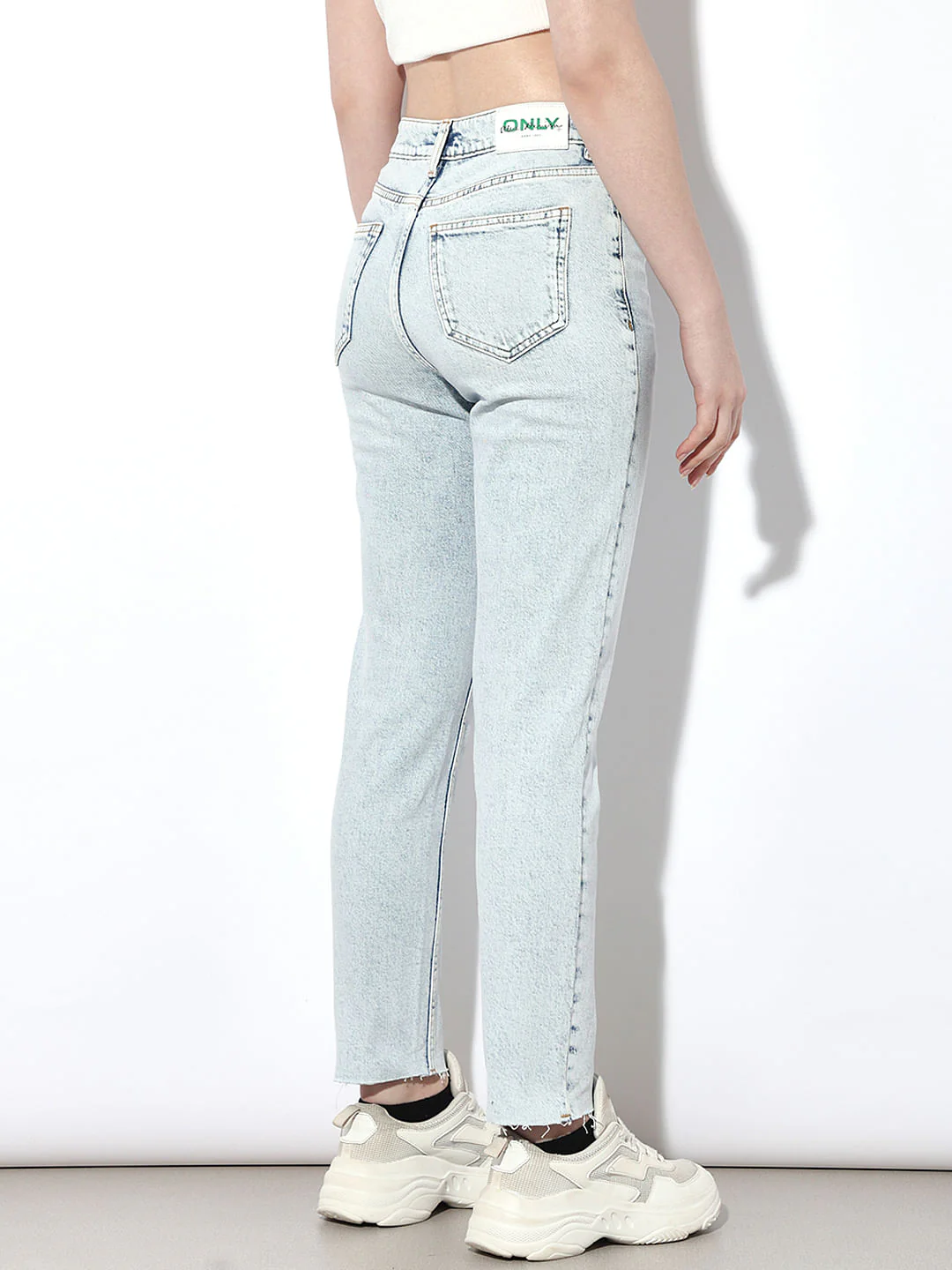 Light Blue High Rise Erin Straight Fit Jeans - Image 5