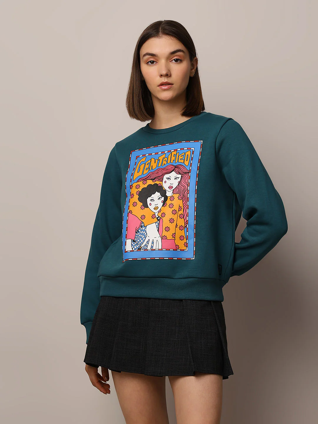 Green Printed Sweatshirt - Image 3