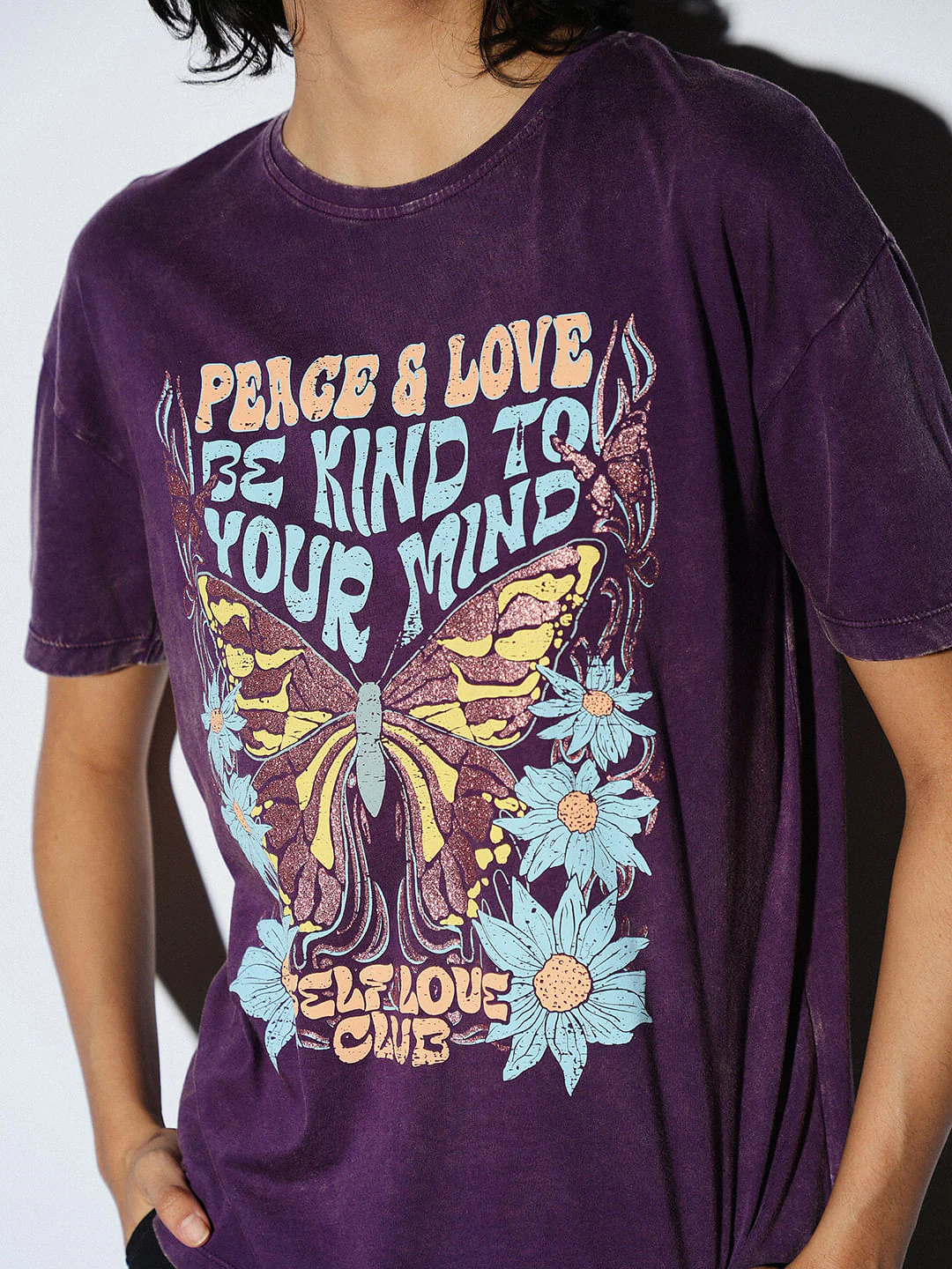 Purple Graphic Print T-Shirt - Image 4