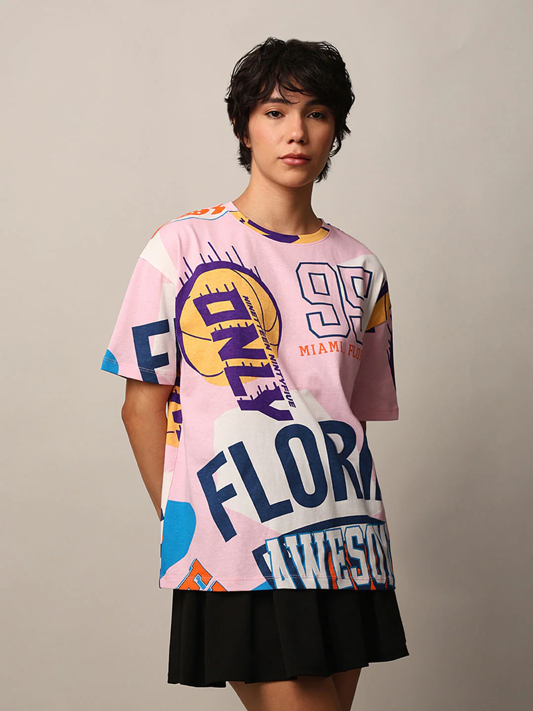 Pink Graphic Print T-Shirt - Image 3