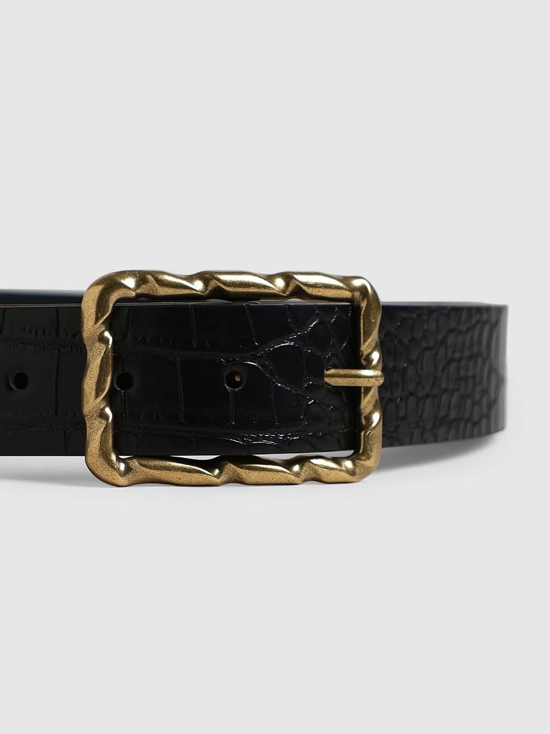 Black Metal Buckle Belt - Image 3