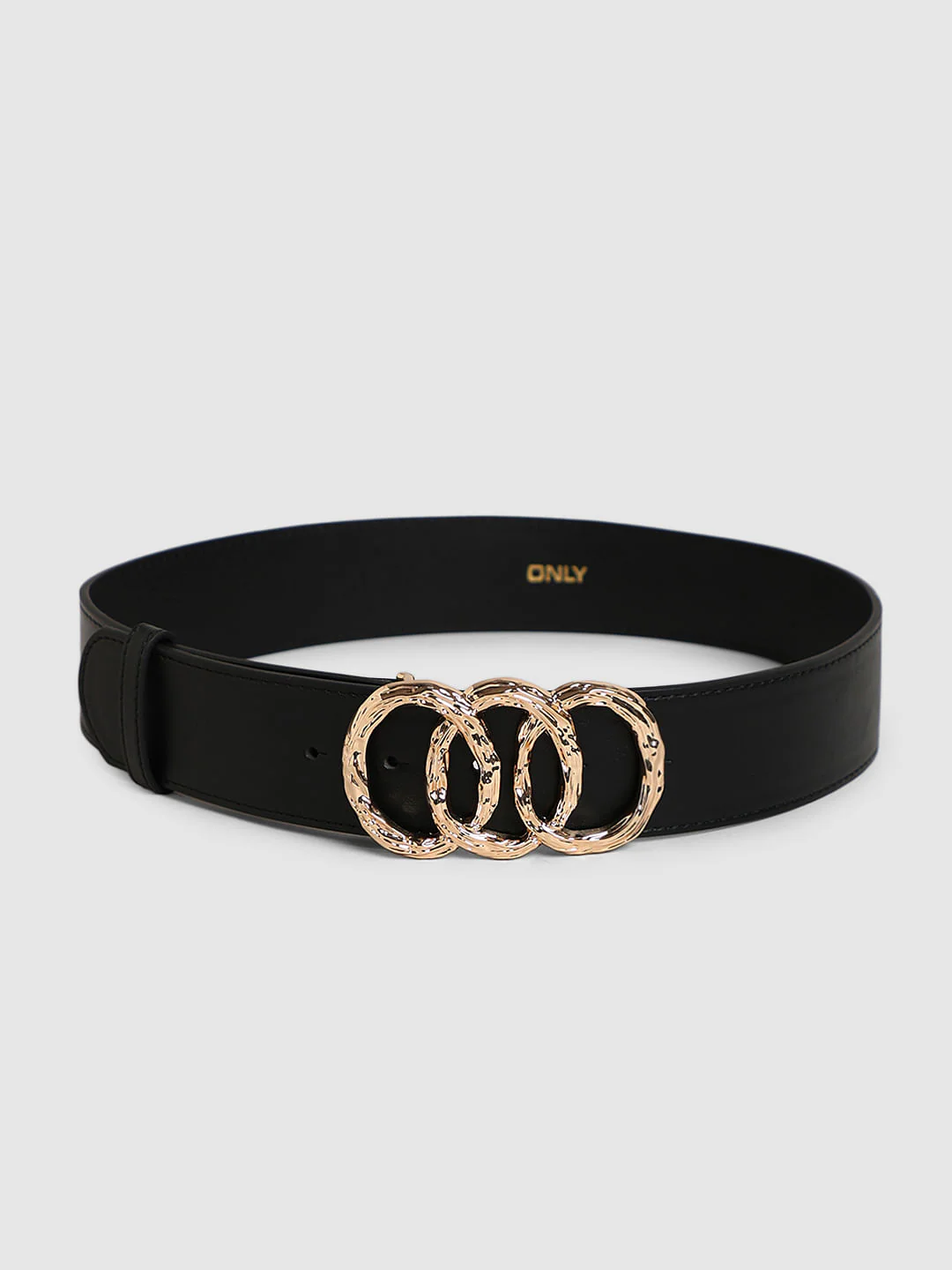 Black Textured Metal Buckle Belt - Image 2