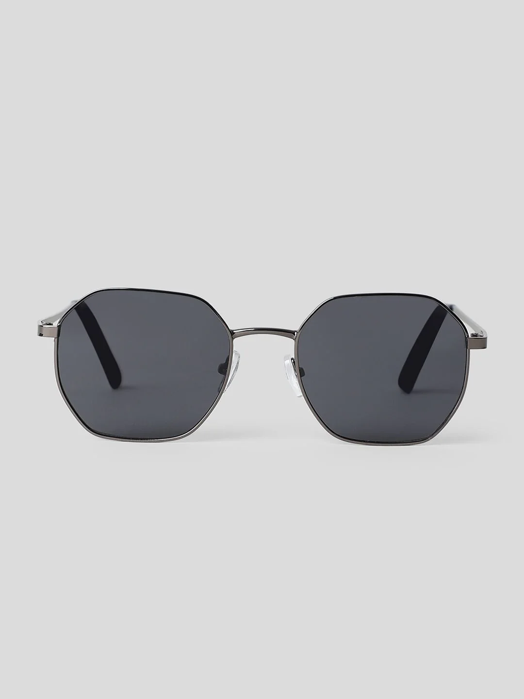 Black Hexagonal Sunglasses - Image 2
