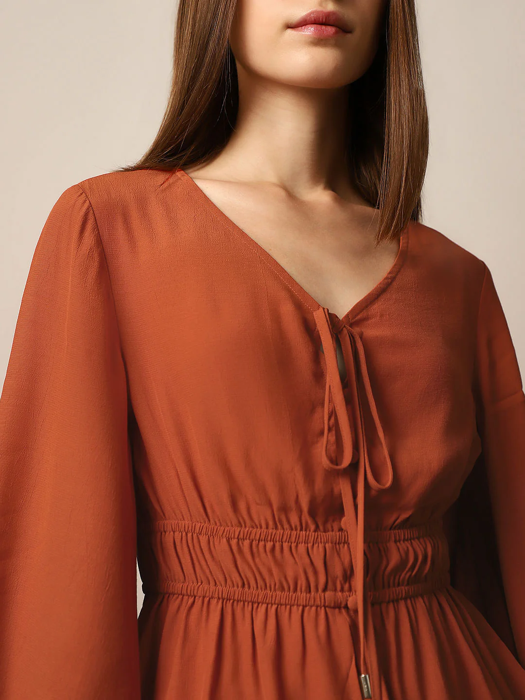 Brown Gathered Top - Image 4