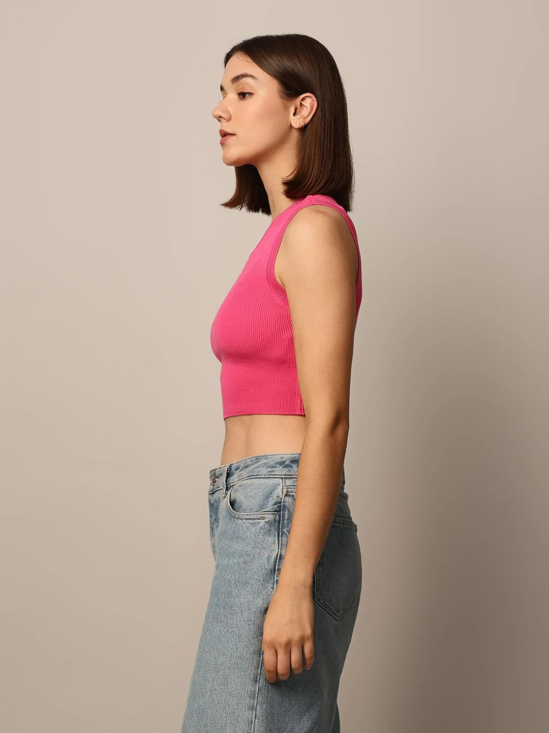 Pink Knitted Vest Top - Image 5