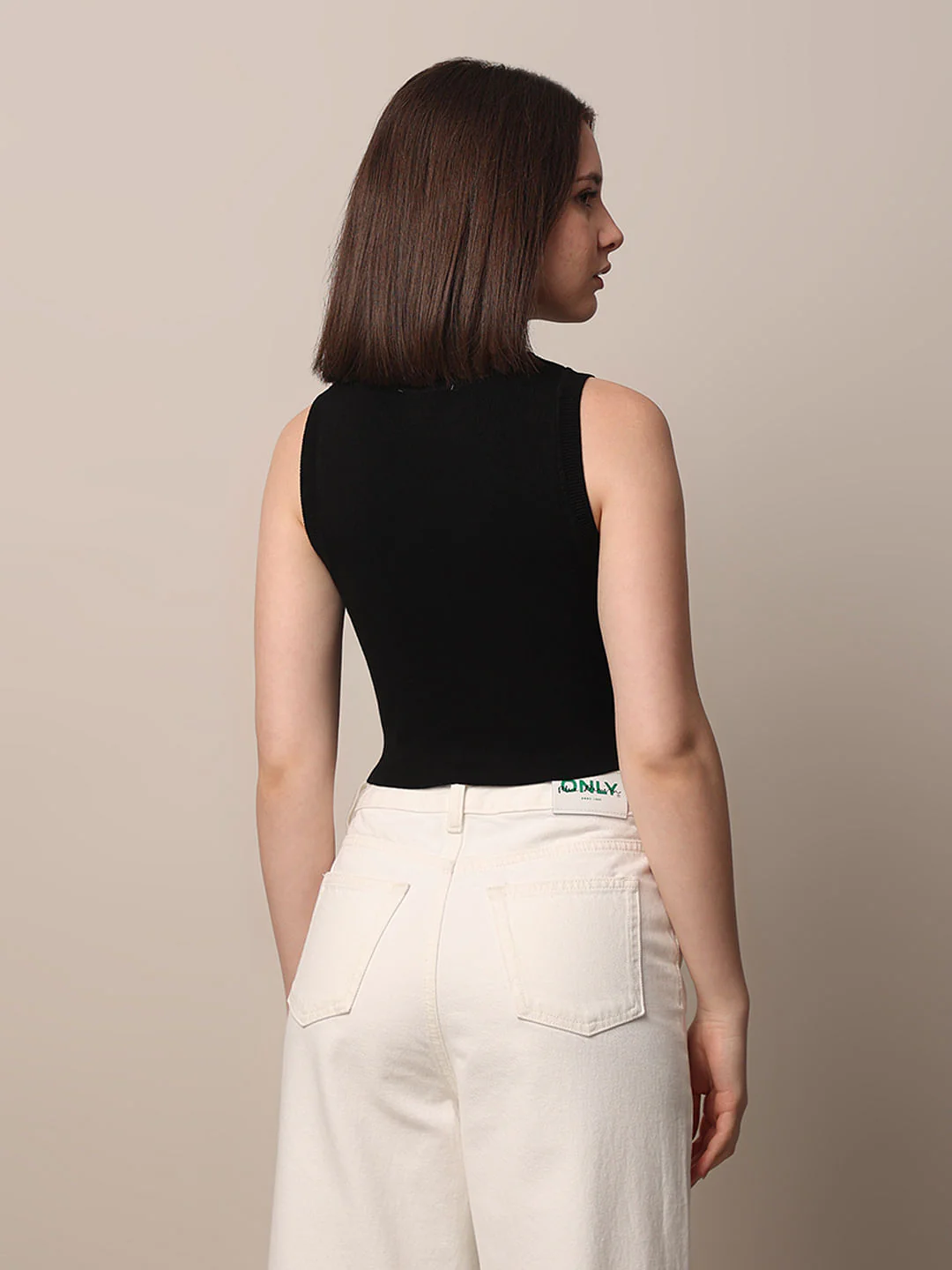 Cropped Ribbed Tank Top - Image 6