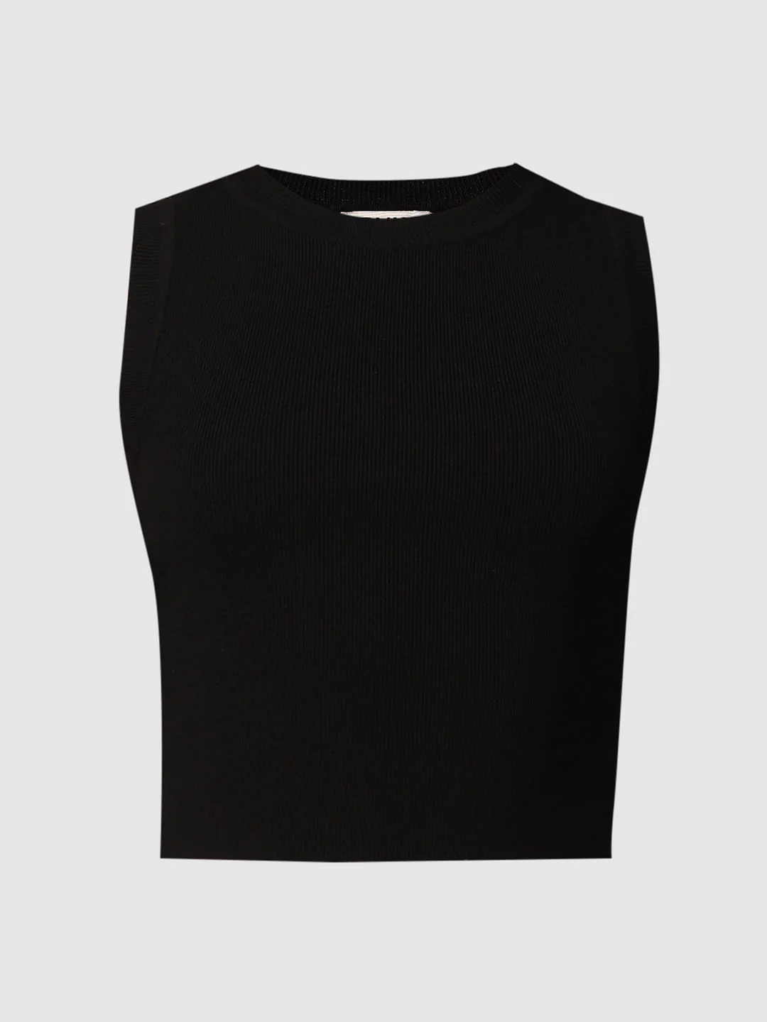 Cropped Ribbed Tank Top - Image 7