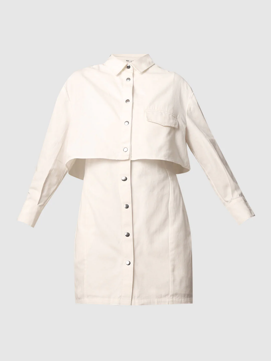 White Utility Shirt Dress - Image 9