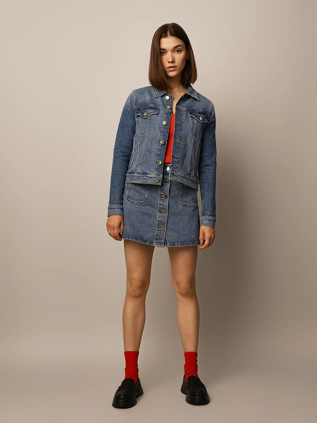Blue Cotton Denim Jacket - Image 2
