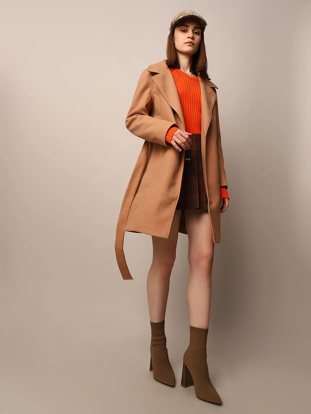 Brown Wrap Coat