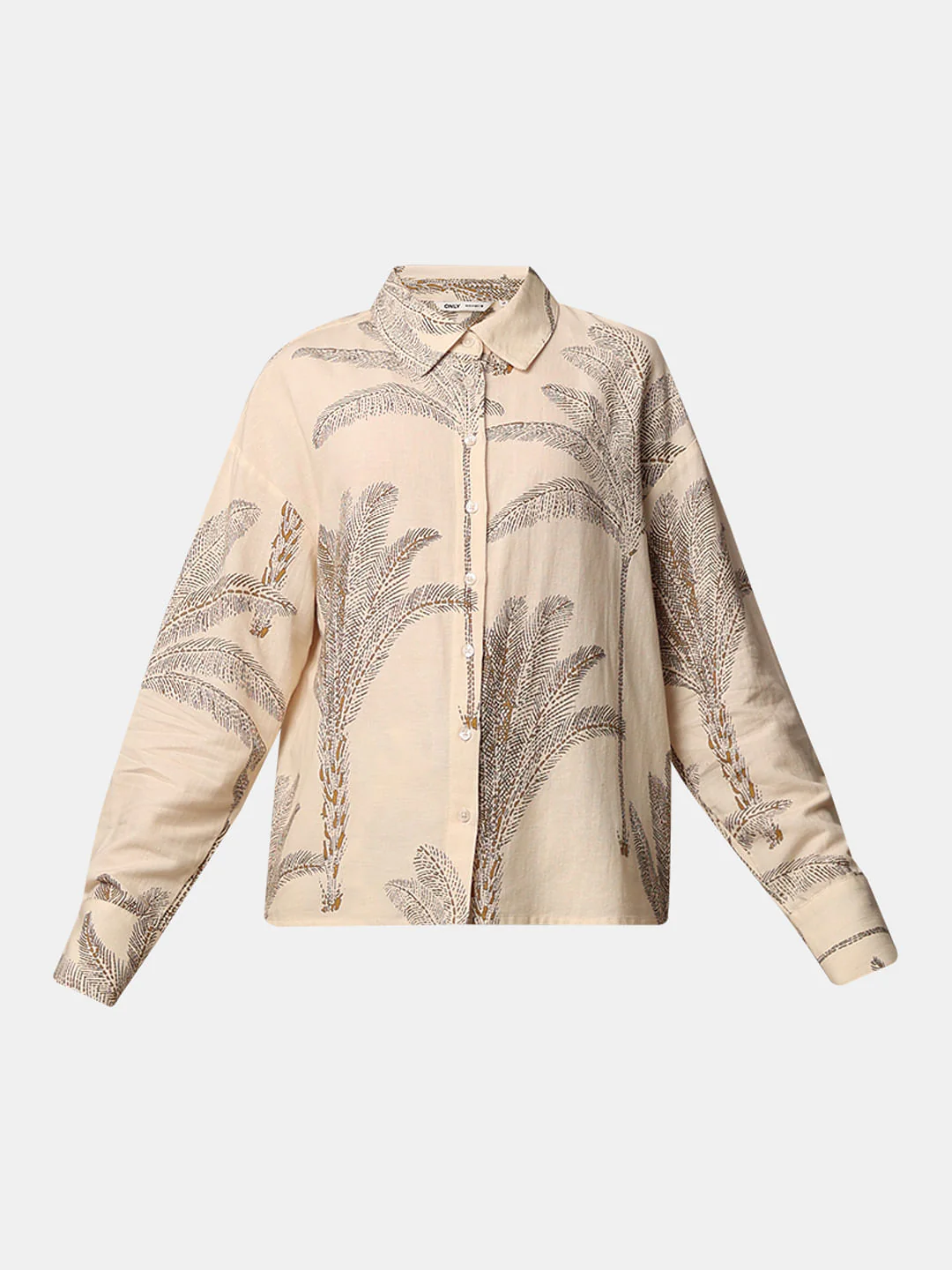 Beige Printed Co-Ord Set Shirt - Image 7