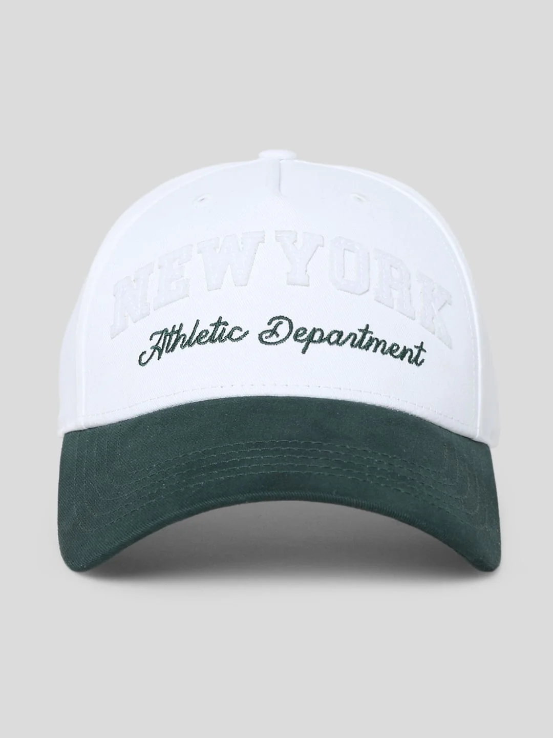 White Embroidered Twill Cap - Image 2