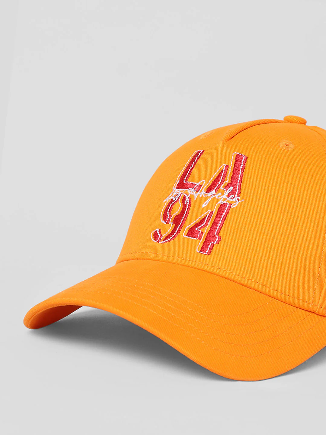 Orange Embroidered Twill Cap - Image 3