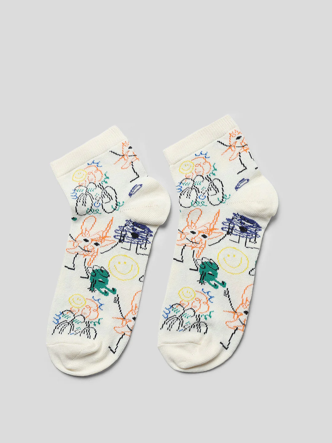 Pack Of 3 Scribble Print Socks - Image 5