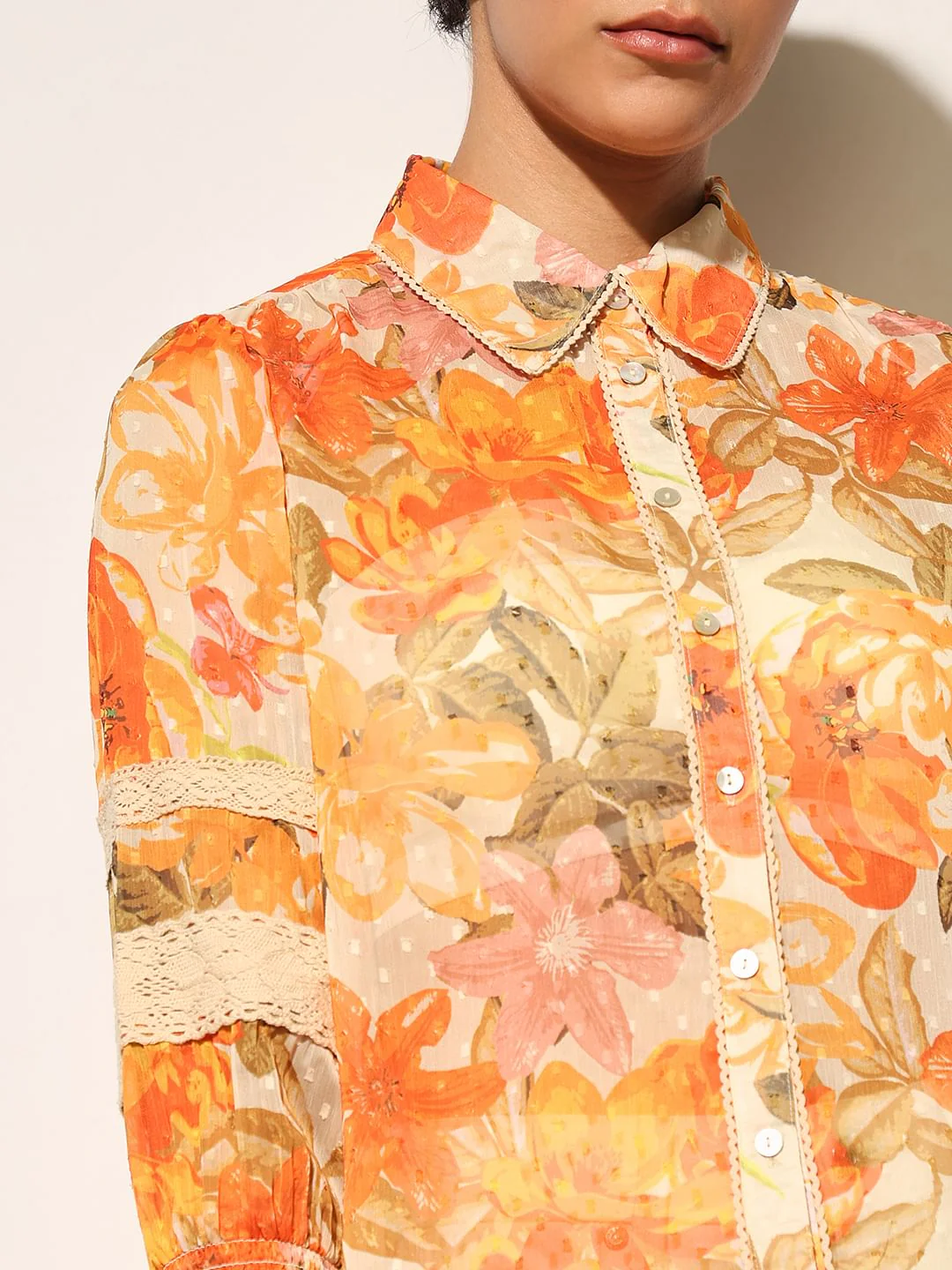 Orange Printed Shirt - Image 4