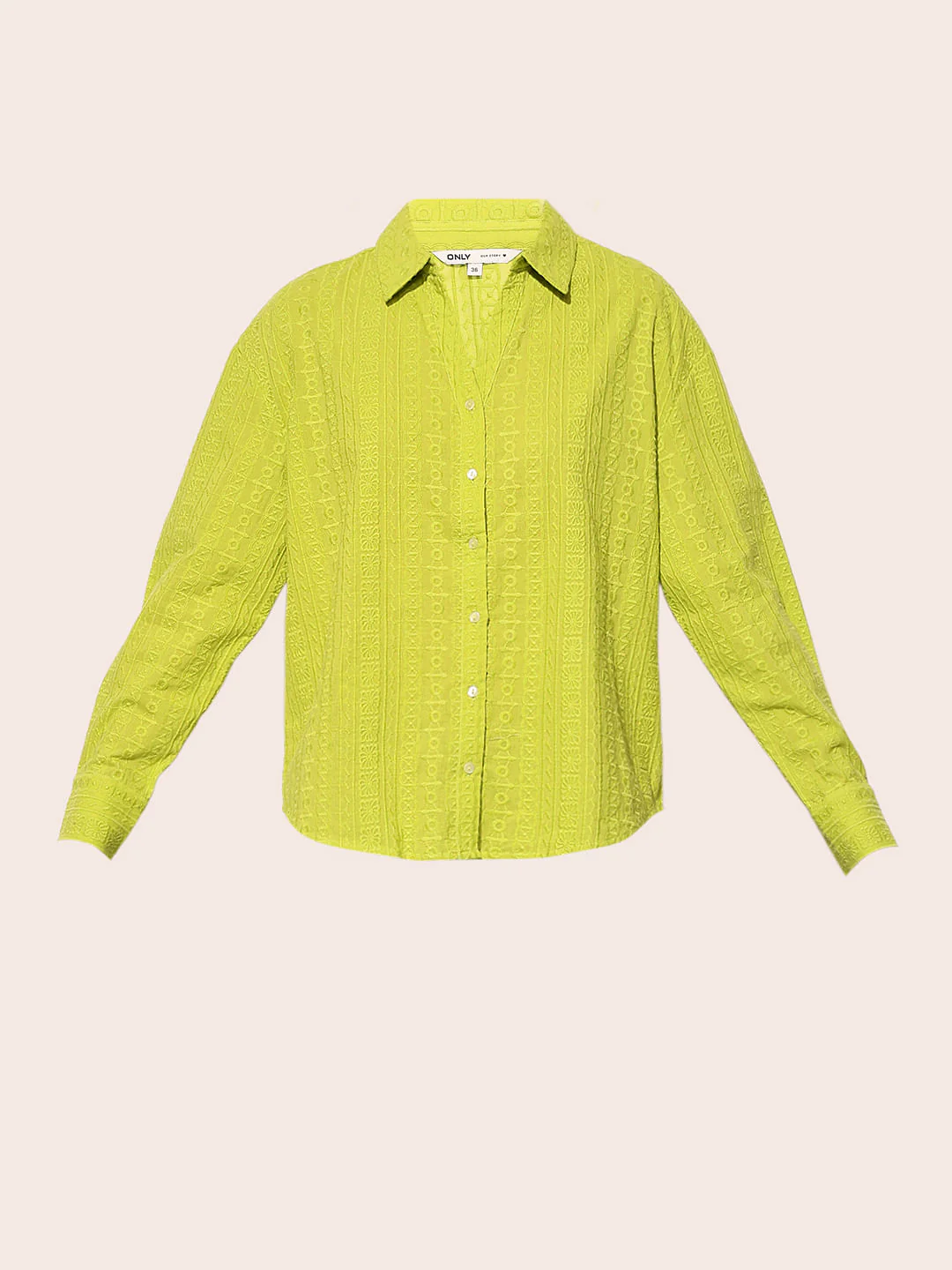 Green Embroidered Cotton Shirt - Image 7