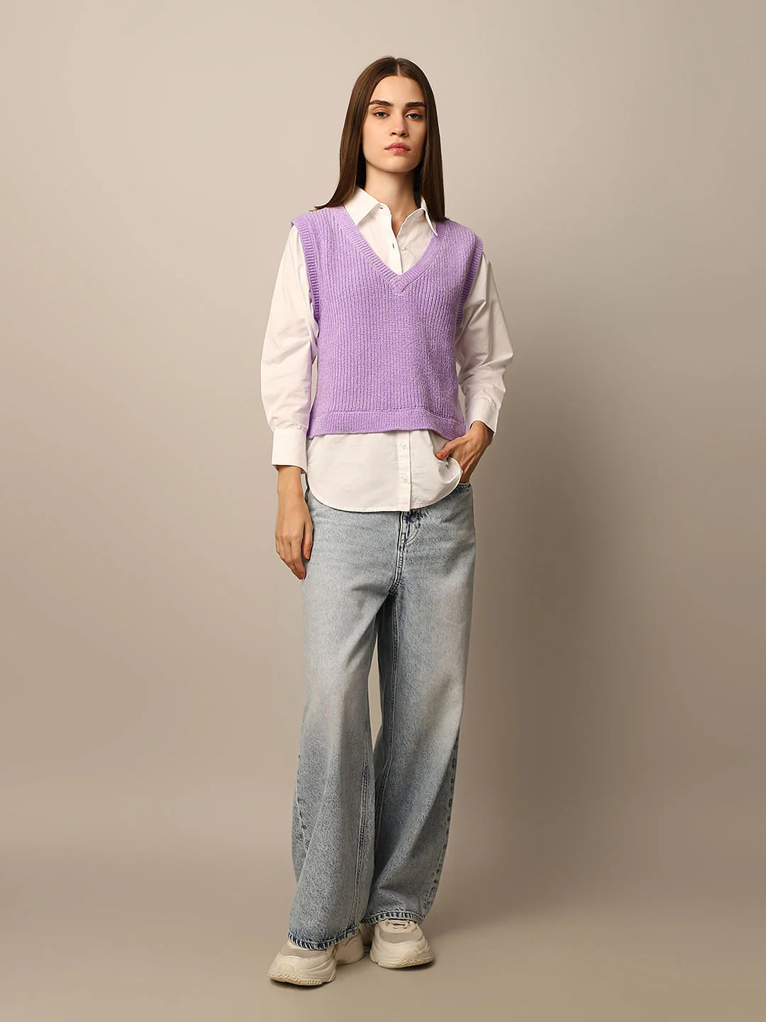 Purple Mock Shirt Pullover - Image 2