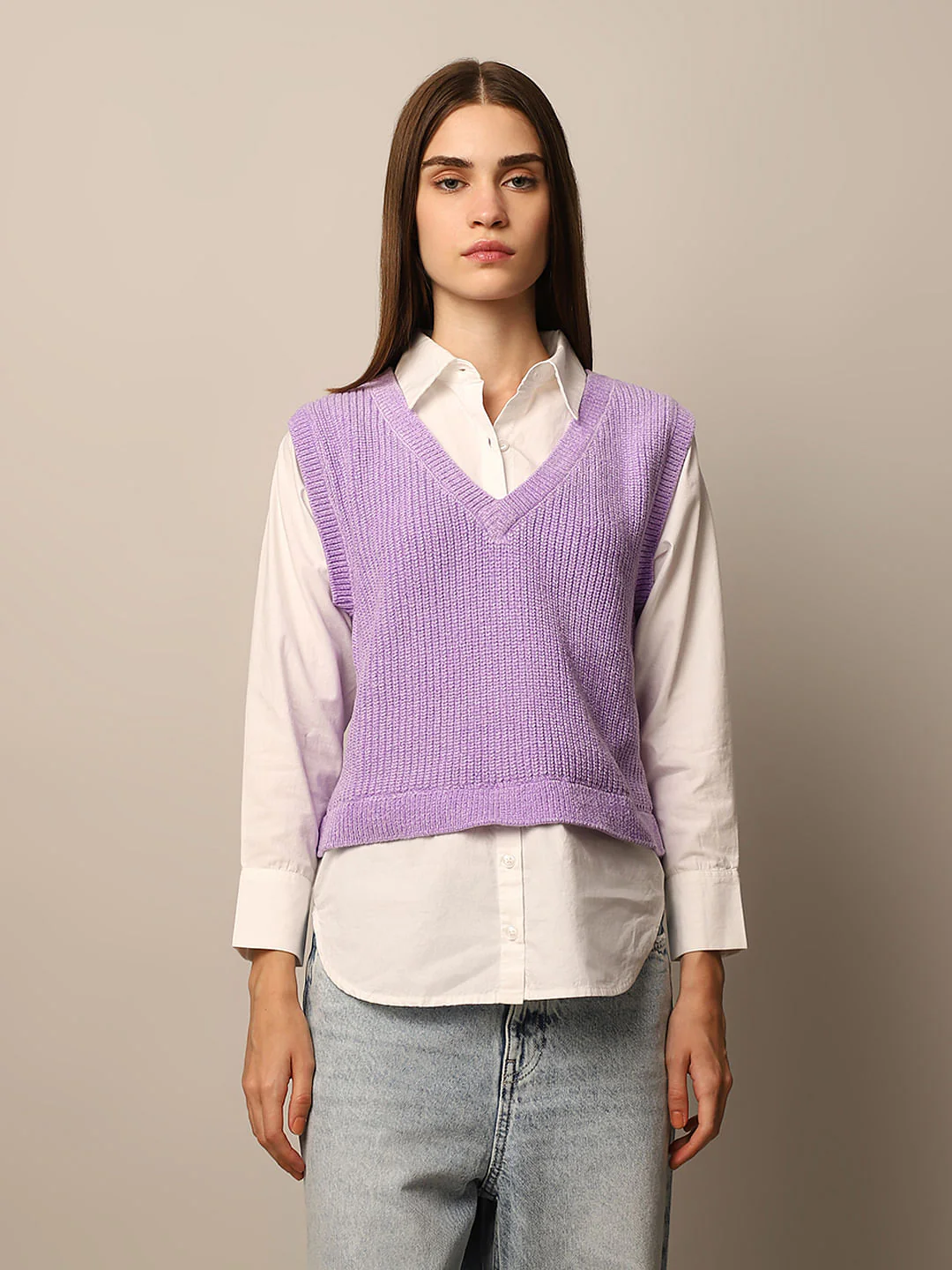 Purple Mock Shirt Pullover - Image 3