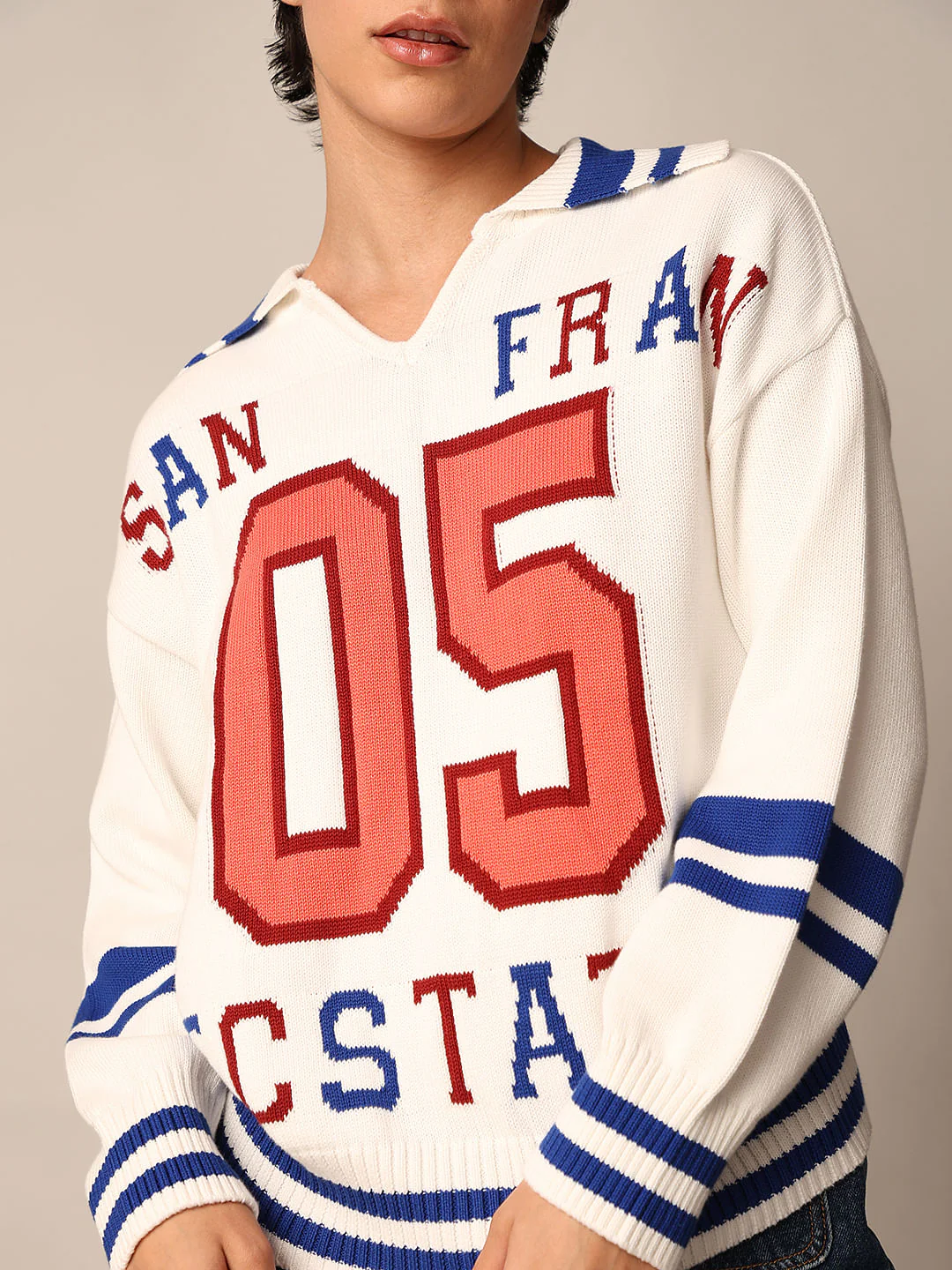 White Varsity Pullover - Image 4