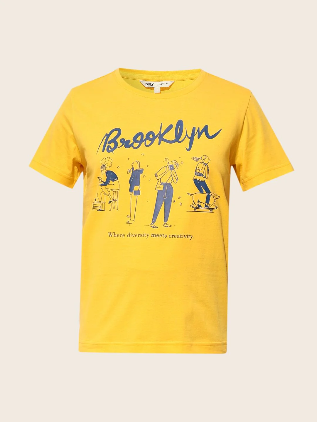 Yellow Printed Cotton T-Shirt - Image 7