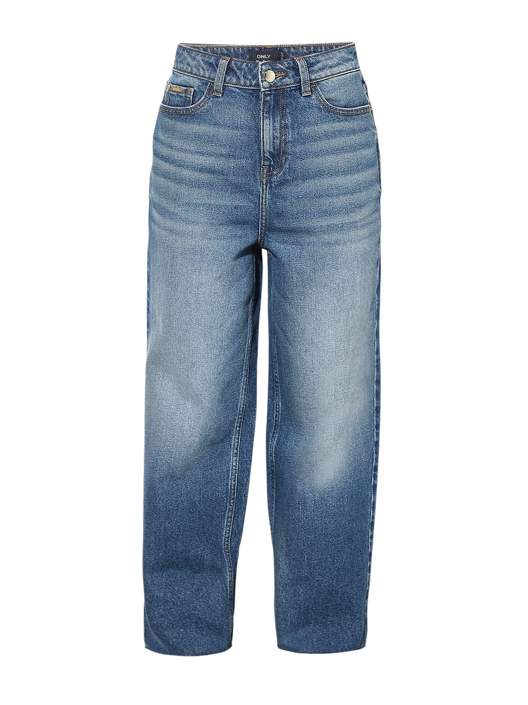 Blue High Rise Slouchy Fit Jeans - Image 6
