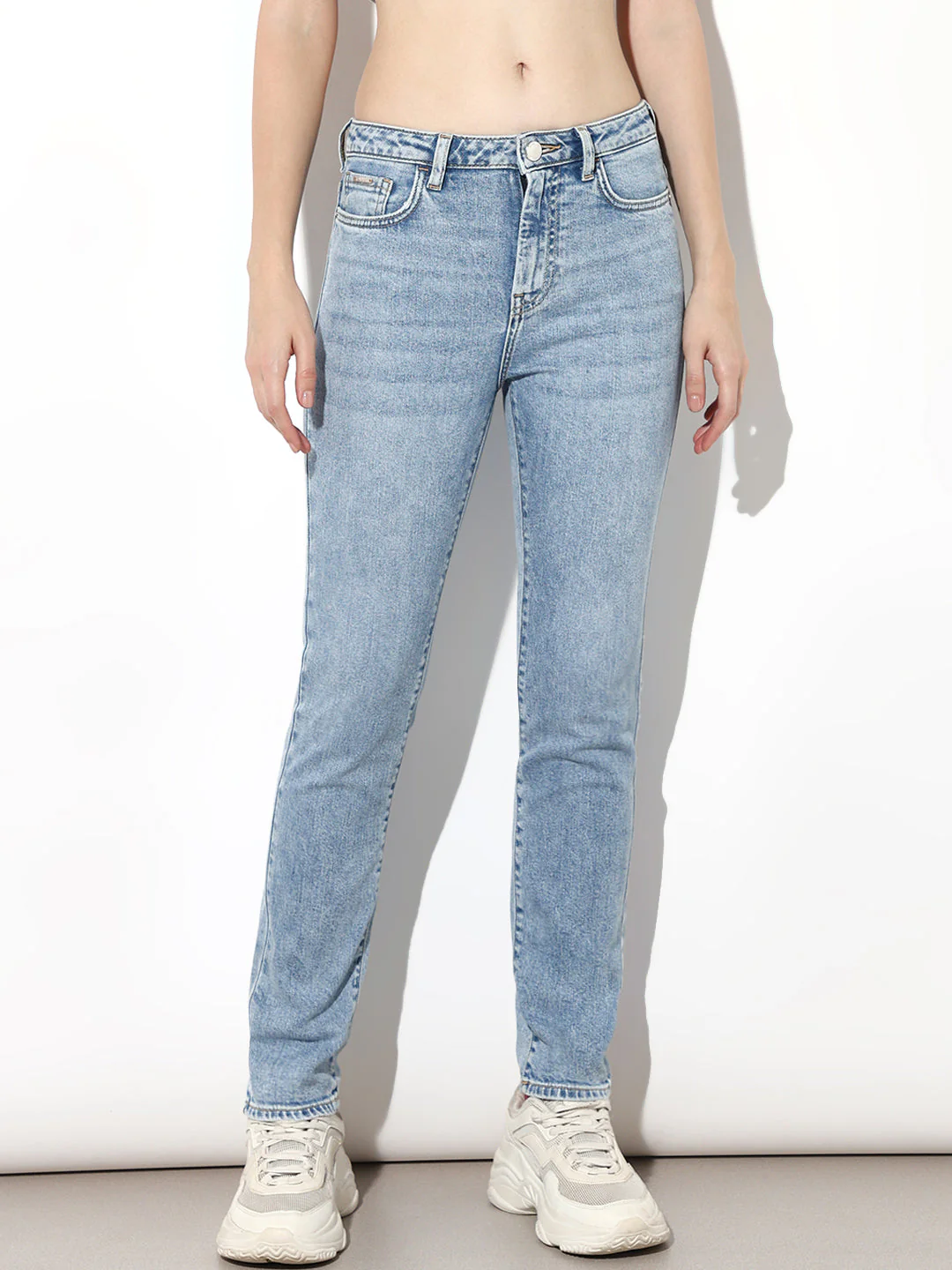Light Blue High Rise Skinny Fit Jeans - Image 2