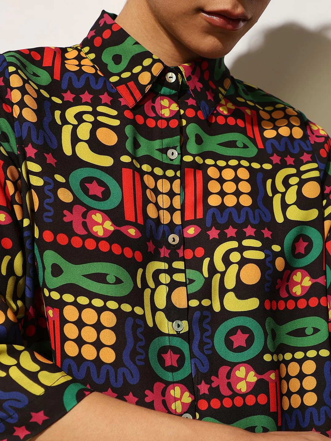 Black Printed Shirt - Image 4