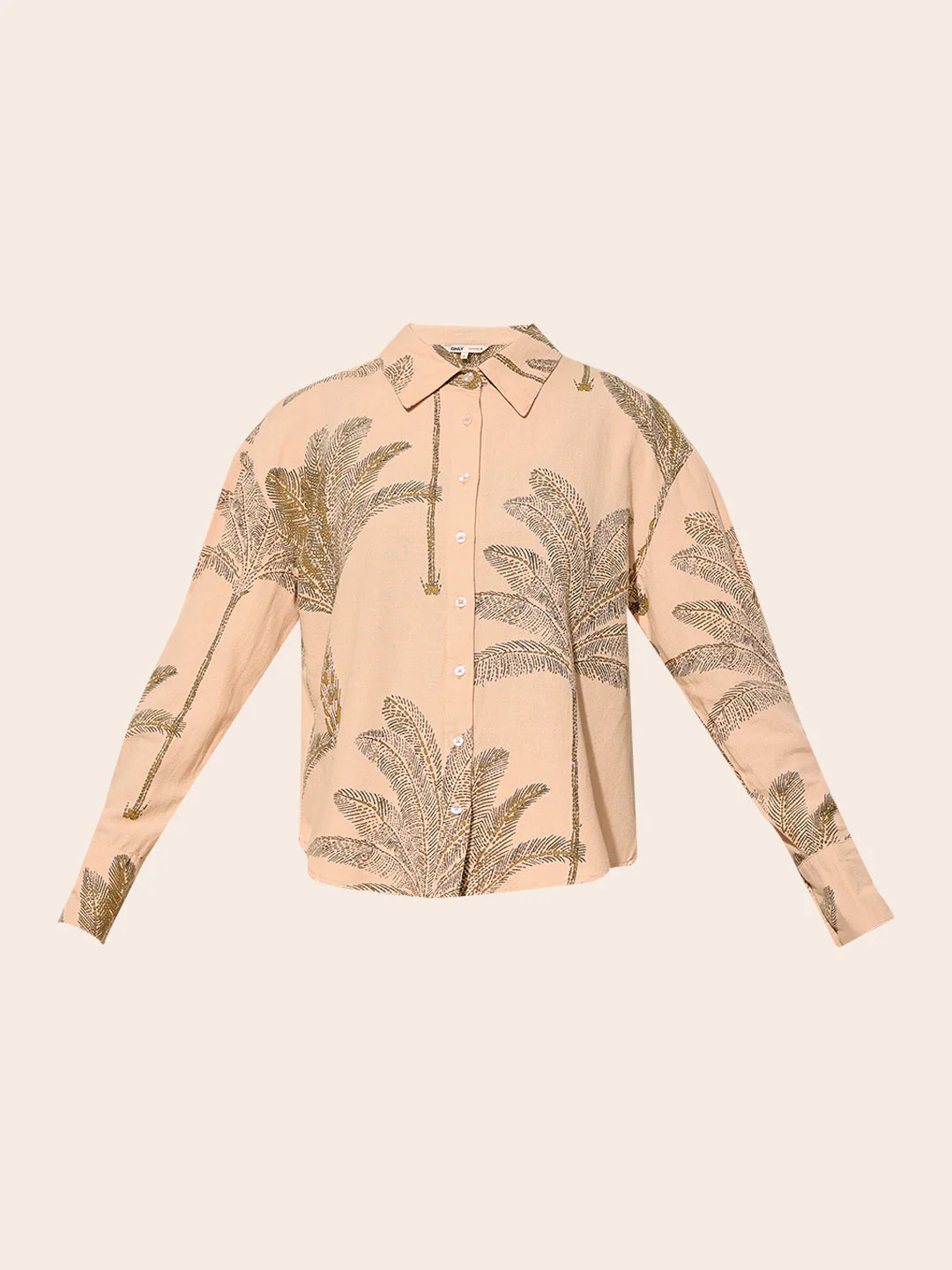 Peach Printed Co-ord Set Shirt - Image 7