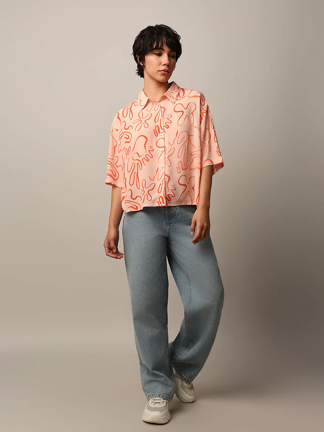Orange Printed Shirt - Image 2