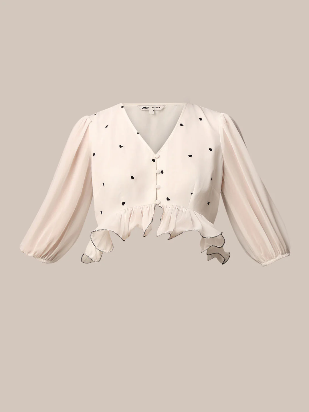 White Embroidered Crop Top - Image 7