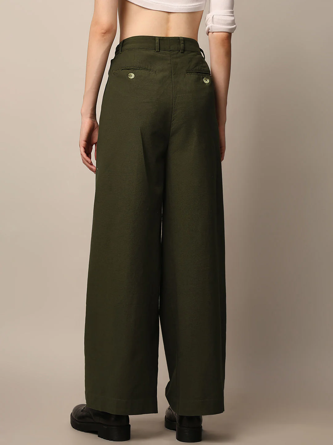 Dark Green Co-Ord Set Straight Pants - Image 5
