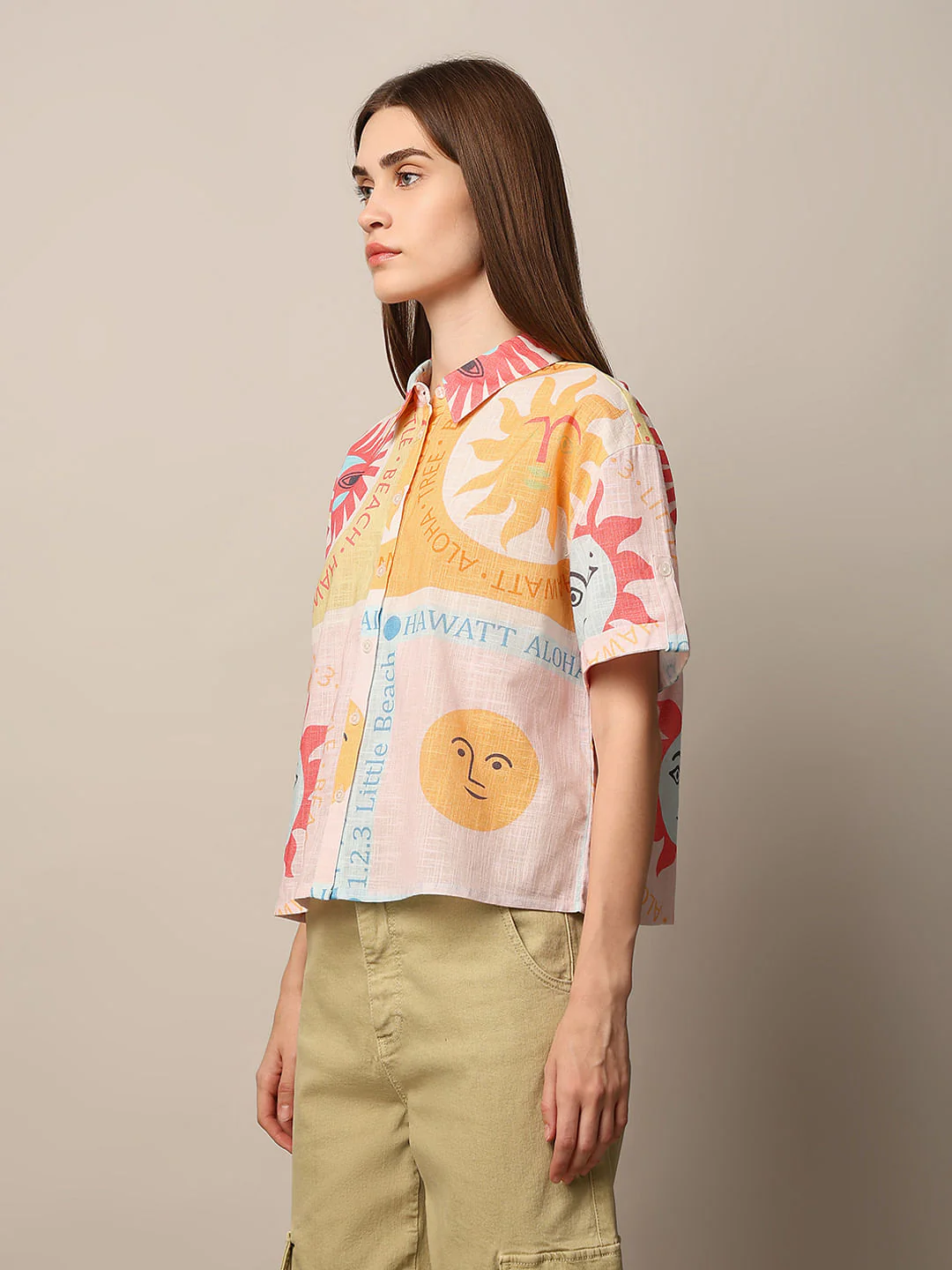 Pink Printed Cotton Shirt - Image 5