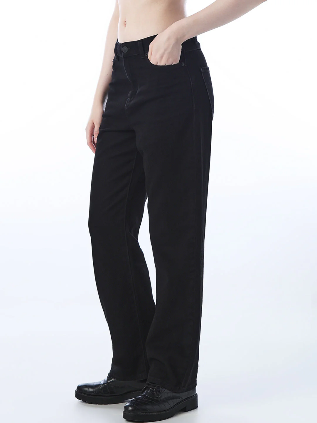 High Rise Straight Fit Jeans - Image 4