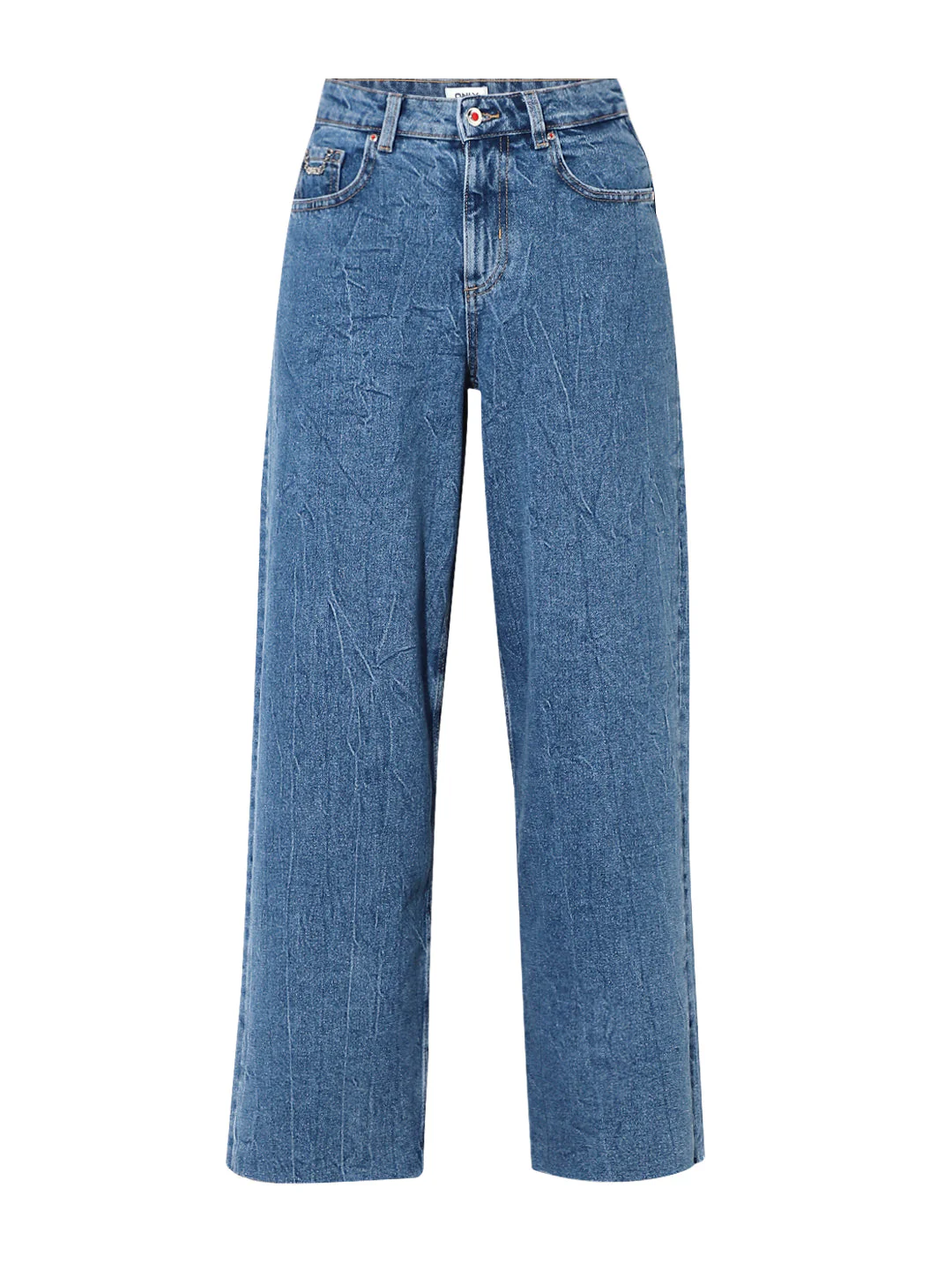 Blue High Rise Straight Fit Jeans - Image 6