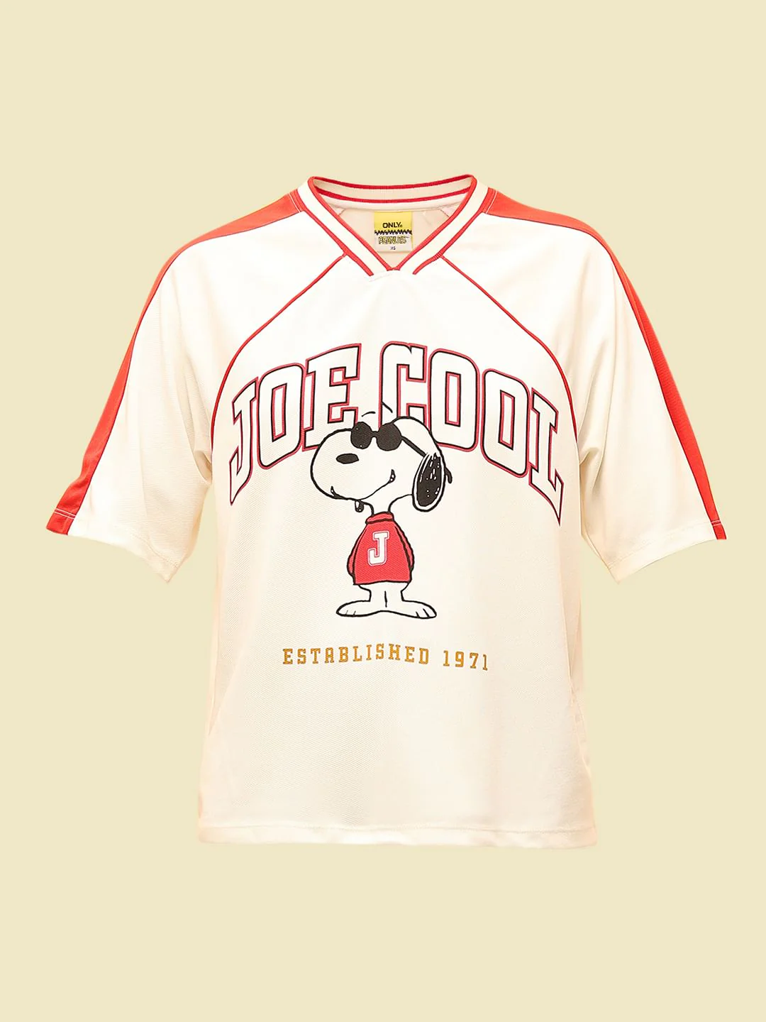 White Peanuts Varsity T-Shirt - Image 8