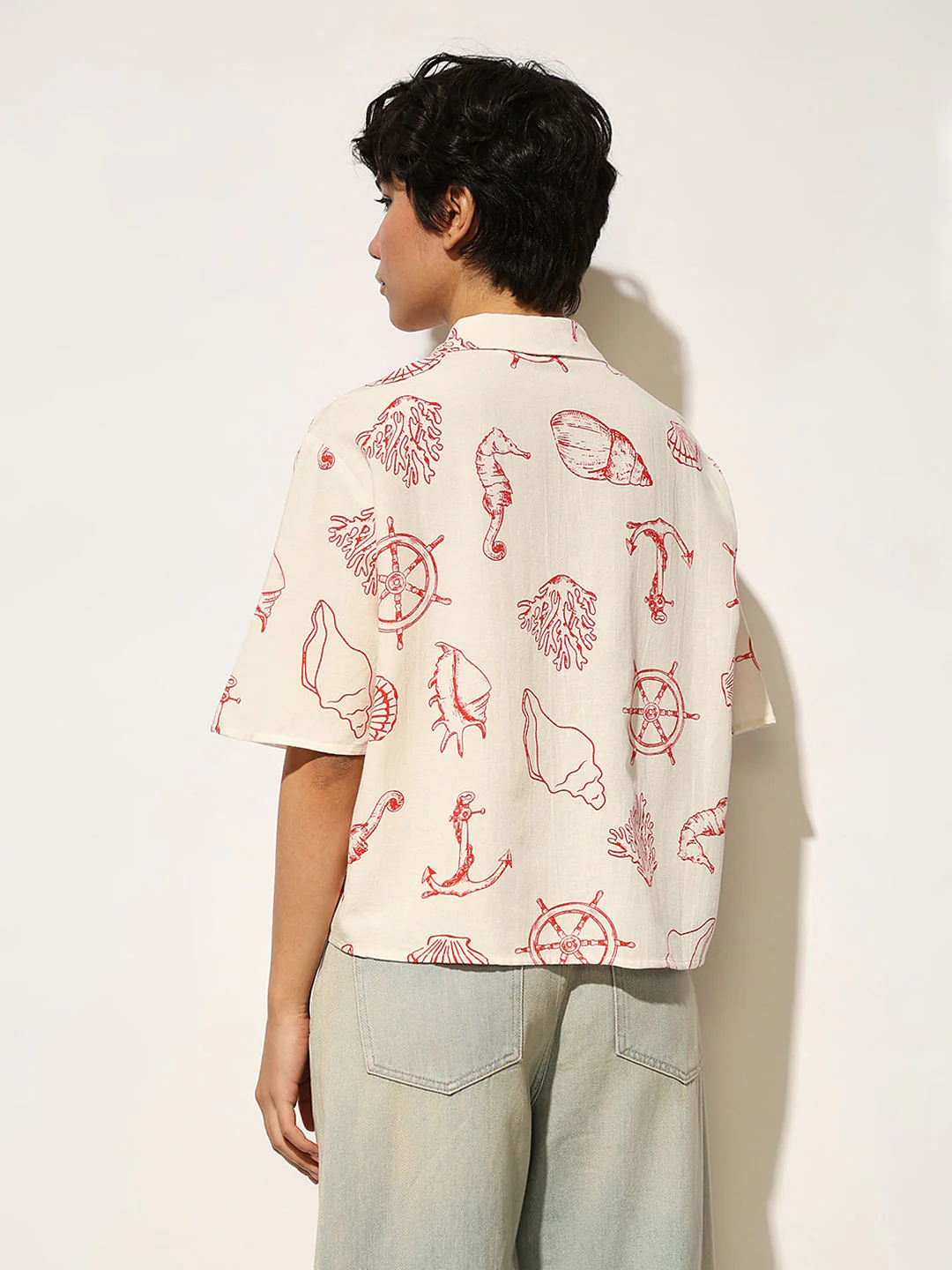 White Printed Shirt - Image 6