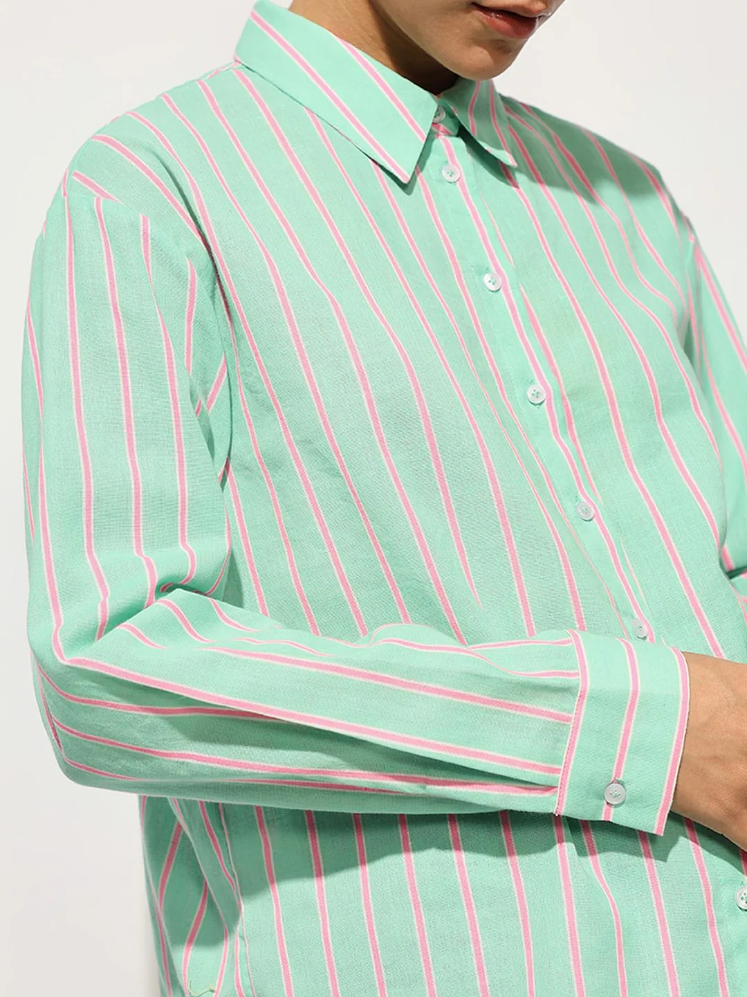 Green Striped Shirt - Image 4