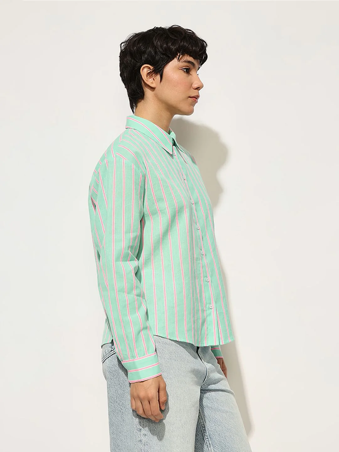 Green Striped Shirt - Image 5