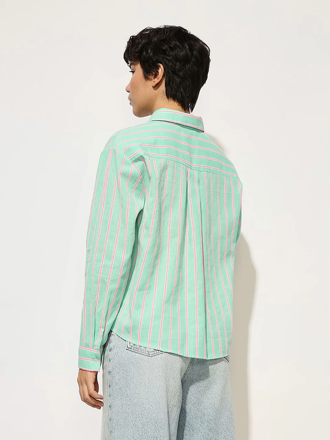Green Striped Shirt - Image 6