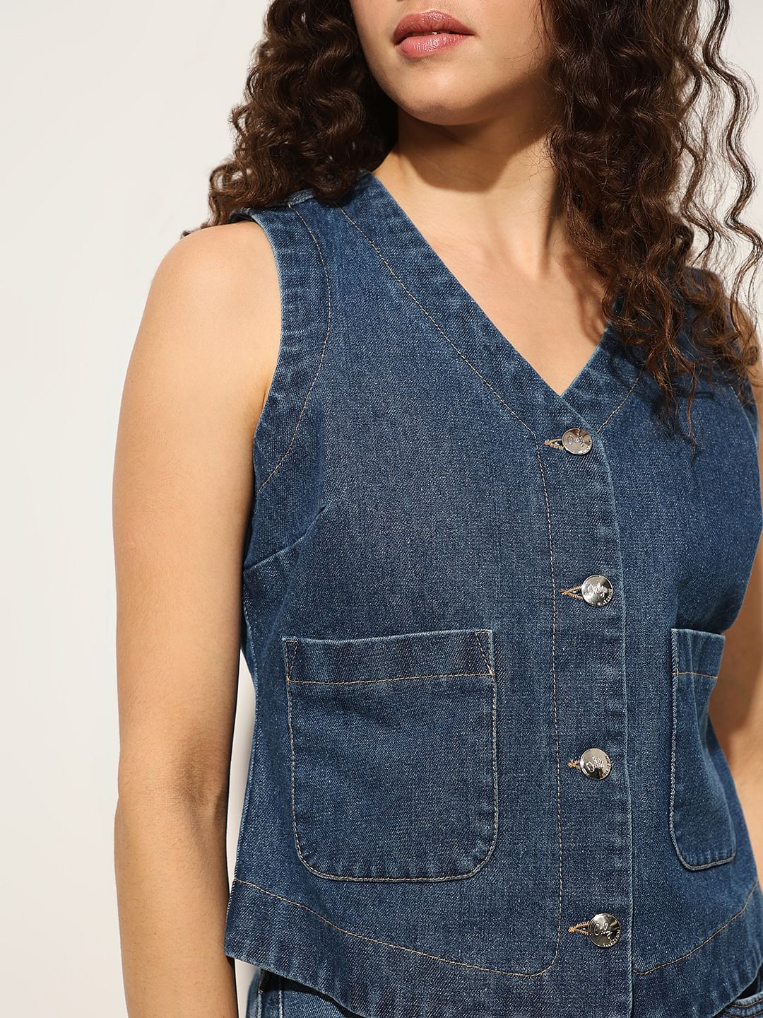 Blue Denim Vest - Image 4