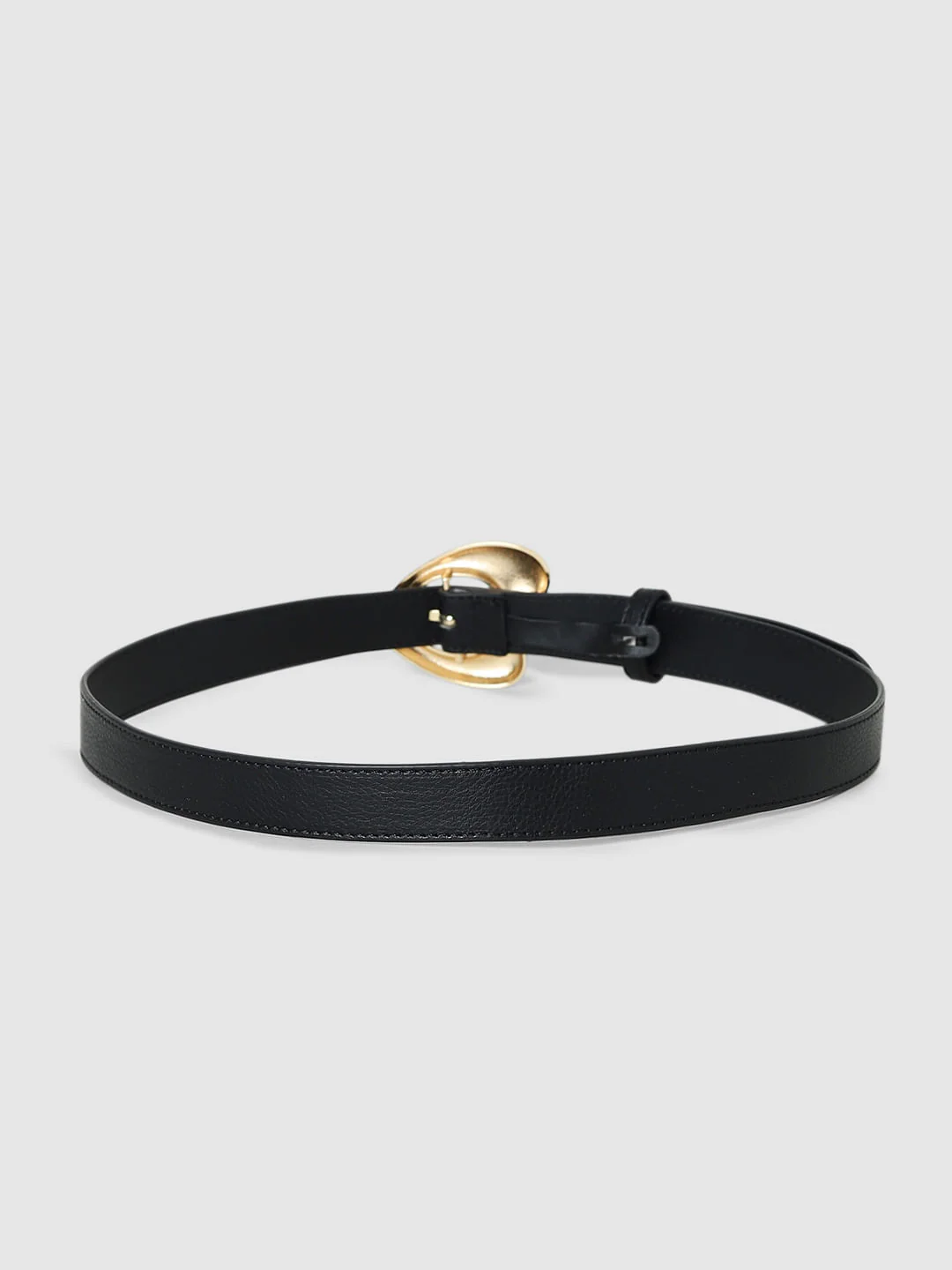 Black Buckle Narrow Belt - Image 3