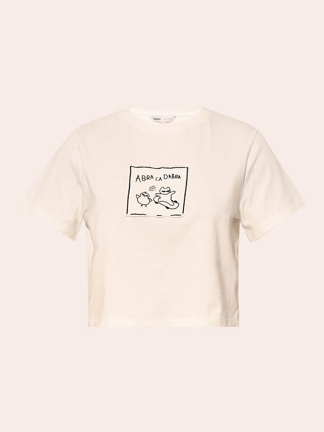 White Embroidered Print T-Shirt - Image 7
