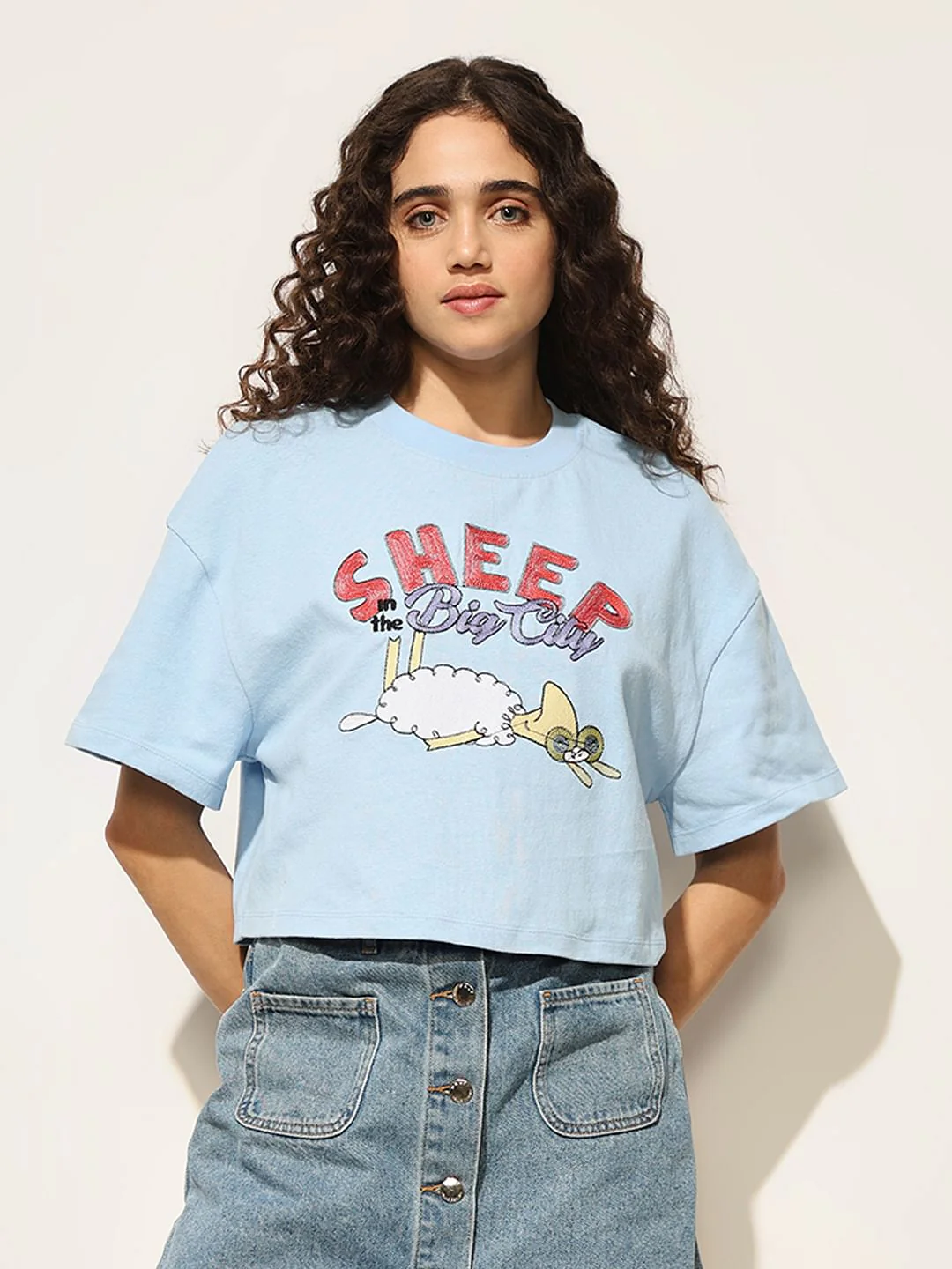 Blue Printed T-Shirt - Image 3