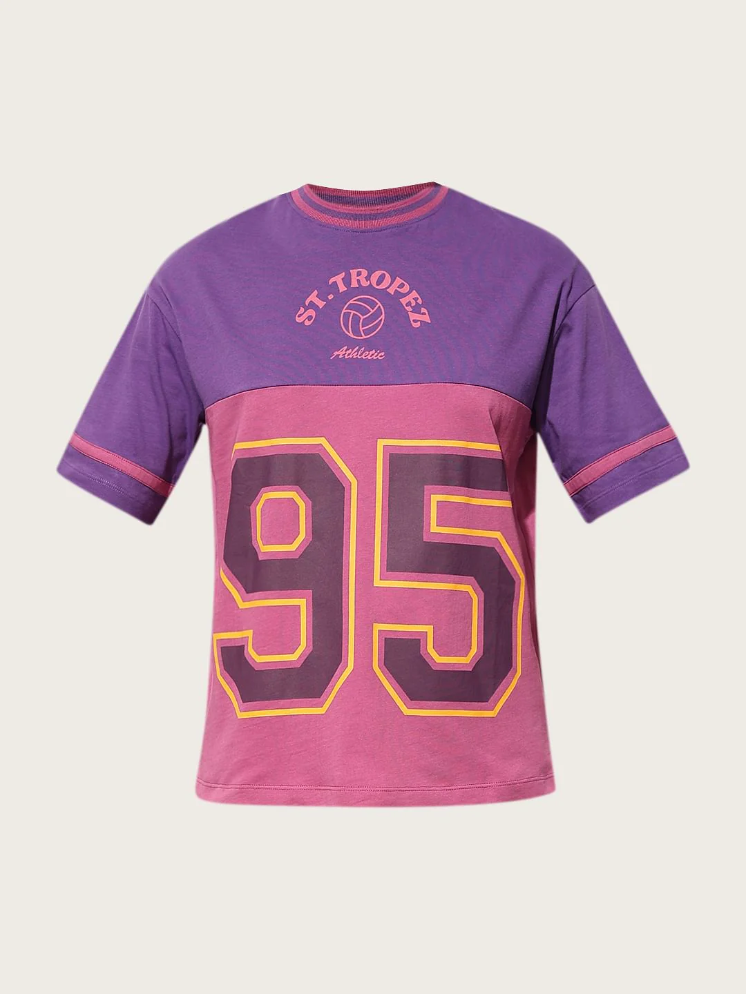 Purple Varsity Cotton T-Shirt - Image 7