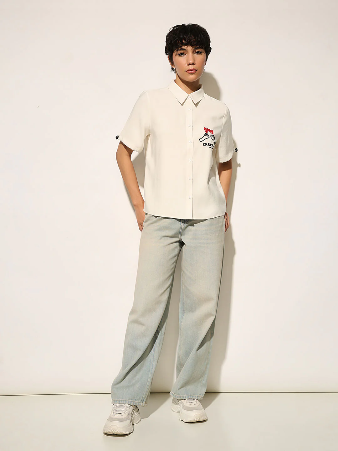 White Printed Shirt - Image 2