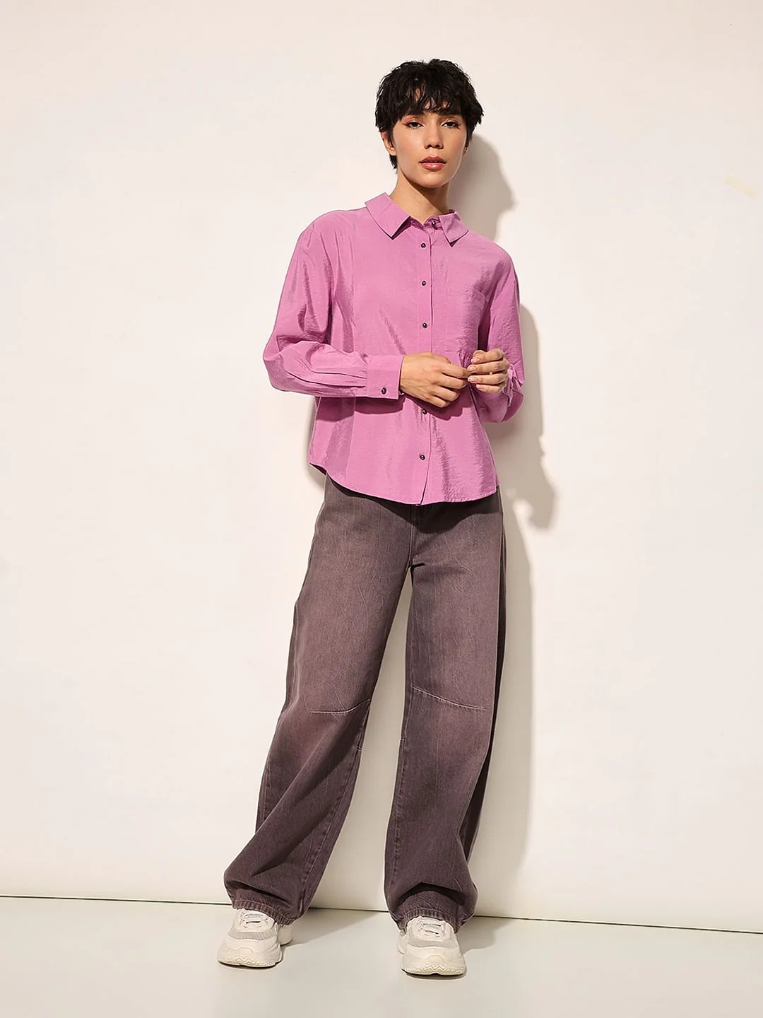 Purple Boxy Fit Shirt - Image 2