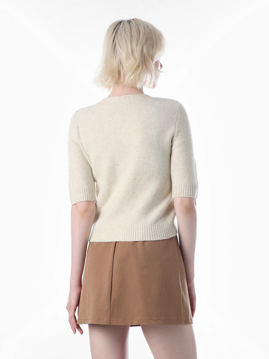 Cream Embellished Fine Knit Cardigan - Image 6