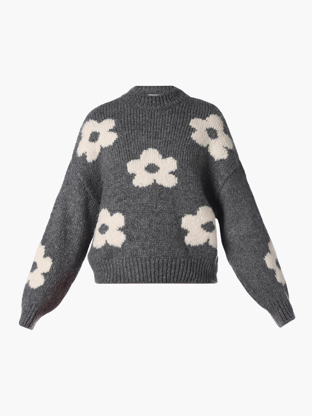 Dark Grey Floral Pullover - Image 7